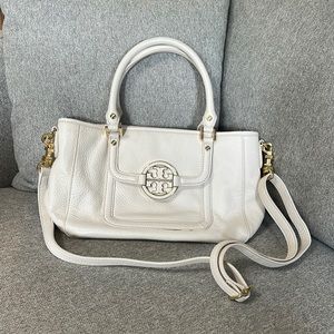 Tory Burch Mini Amanda Crossbody White Leather small purse